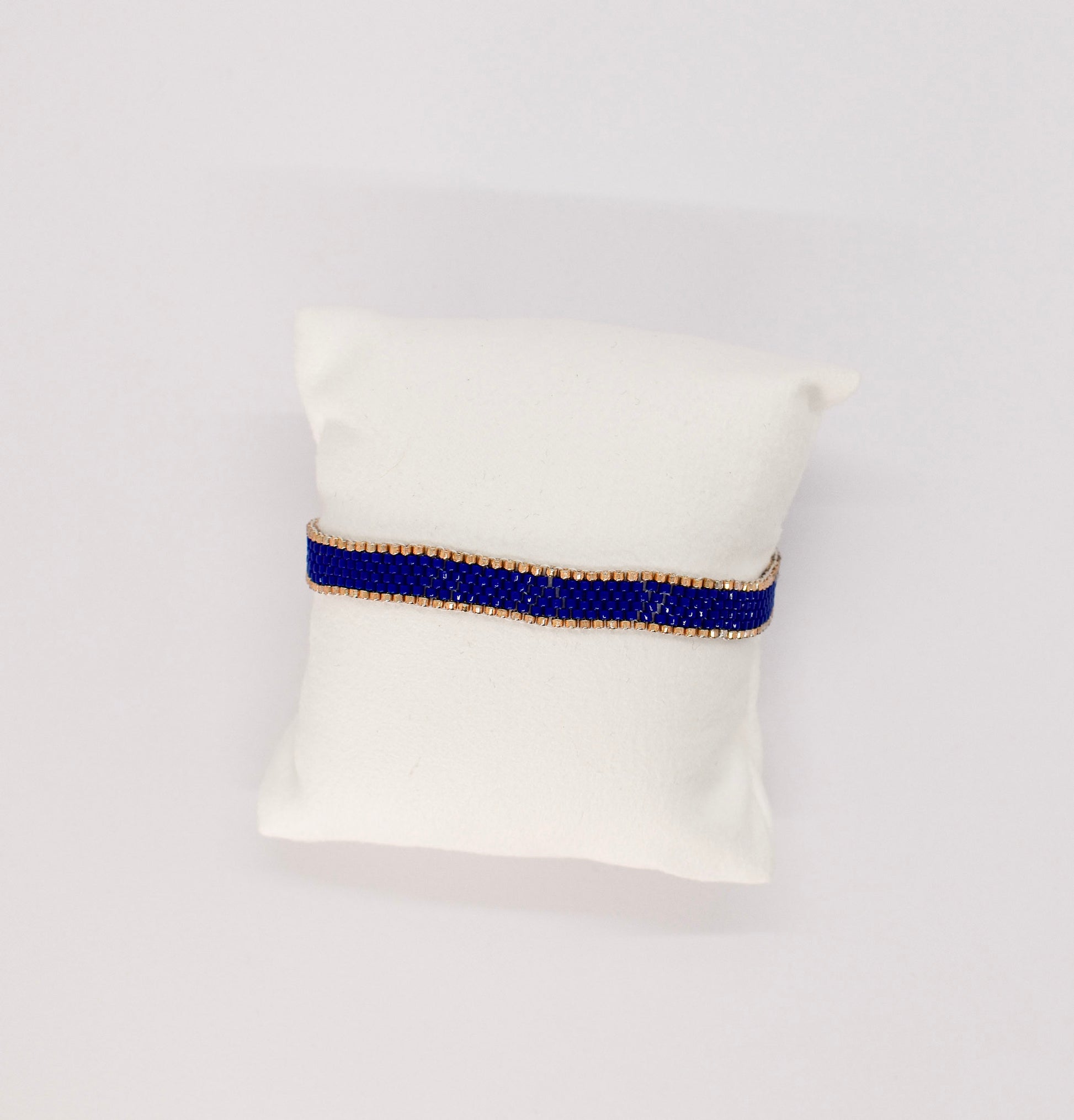 Dark blue bar Miyuki bracelet