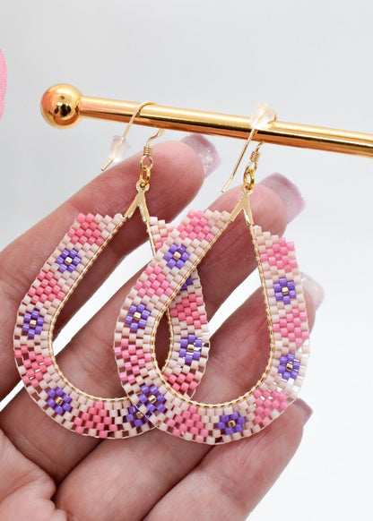 beaded delica earrings