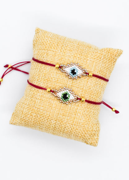 evil eye rombus bracelets