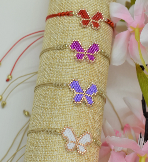 Butterfly beaded bracelets