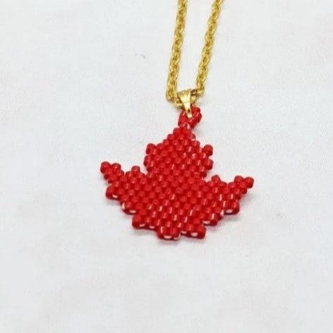 Canada Day Red Maple leaf necklace