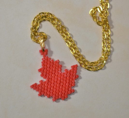 Canada Day Red Maple leaf necklace