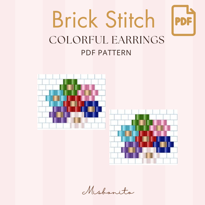 PDF COLORFUL FLORAL EARRINGS DIGITAL DOWNLOAD