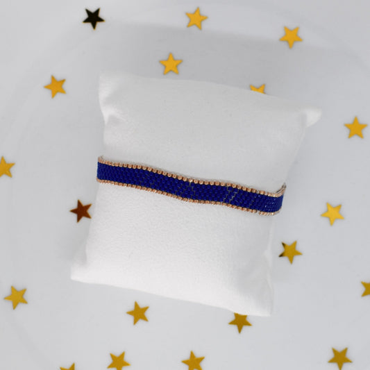 Dark blue bar Miyuki bracelet