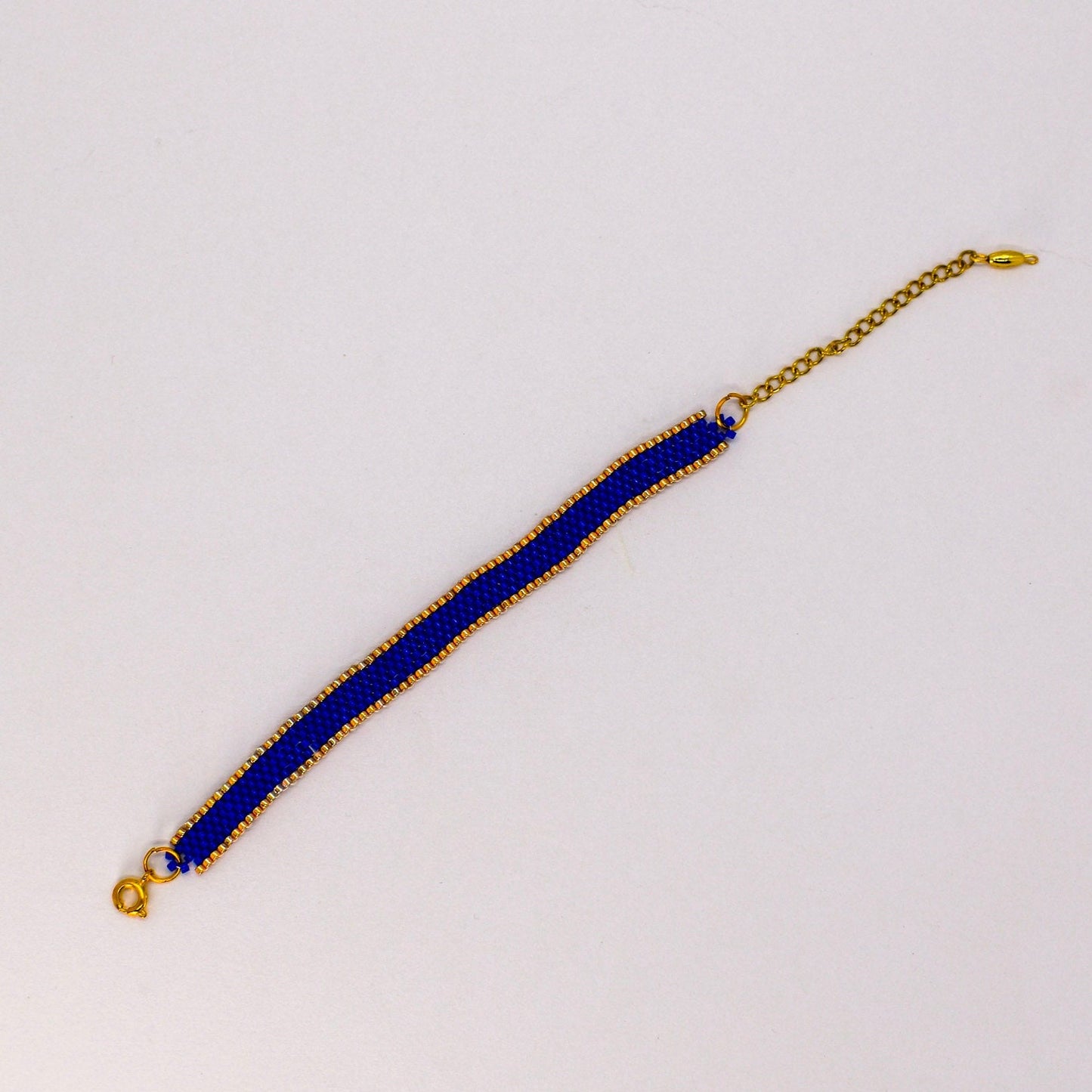 Dark blue bar Miyuki bracelet