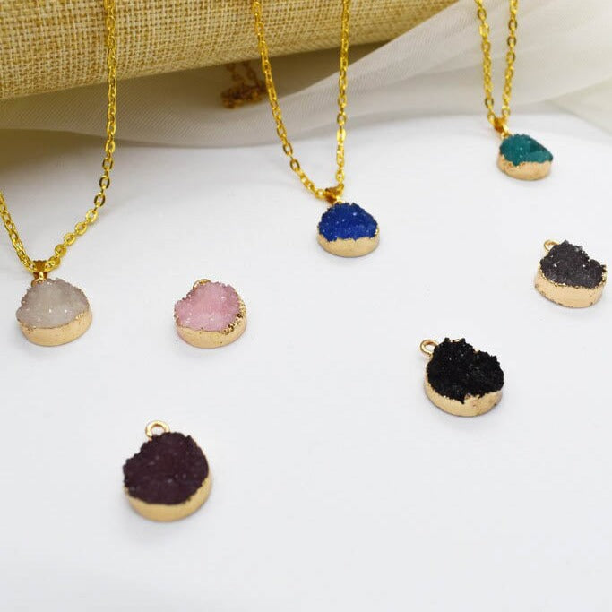  Druzy Stone Necklace