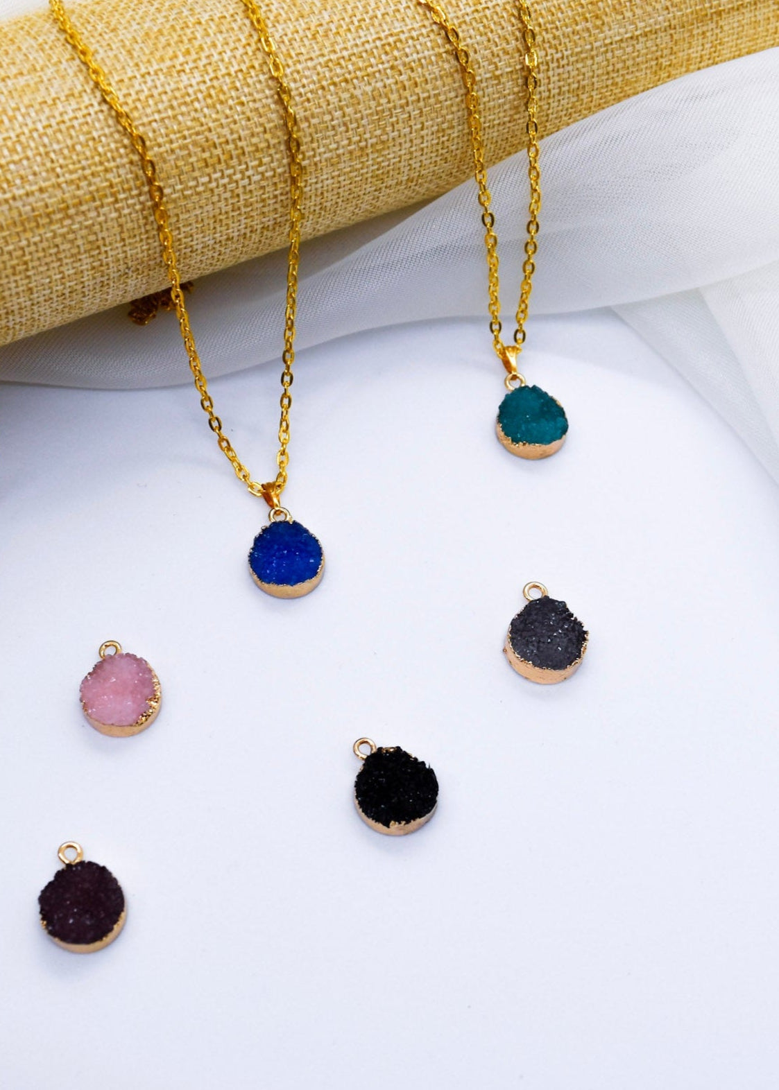 druzy necklaces