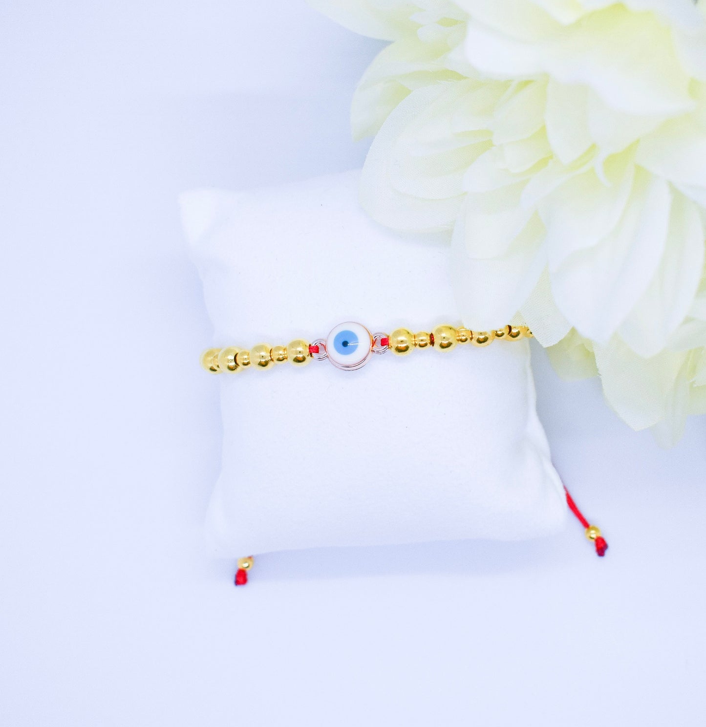 evil eye golden beads bracelet