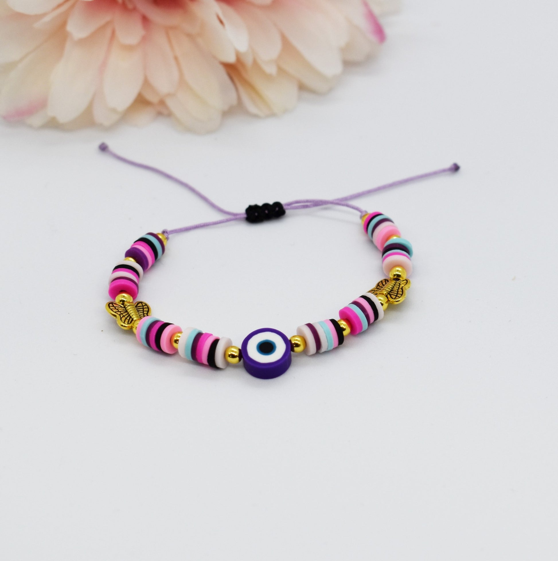 Colorful heishi beaded bracelet