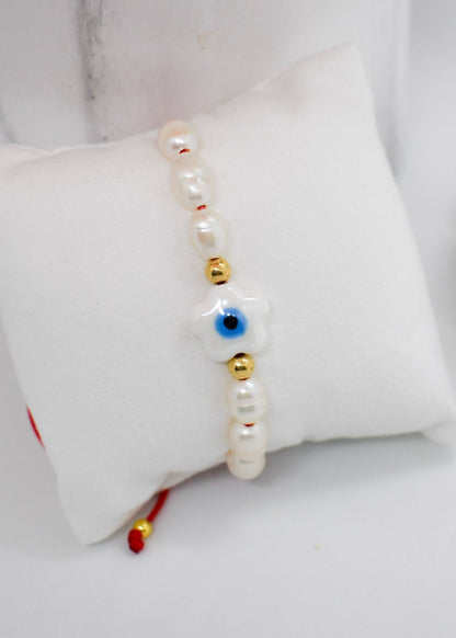 evil eye pearls bracelet