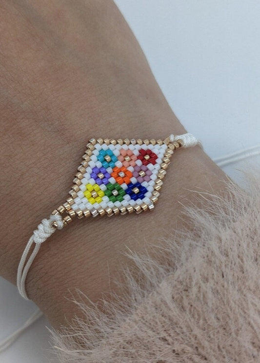 Floral Miyuki Charm Bracelet