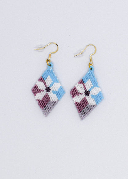 FLORAL BEADED EARRINGS