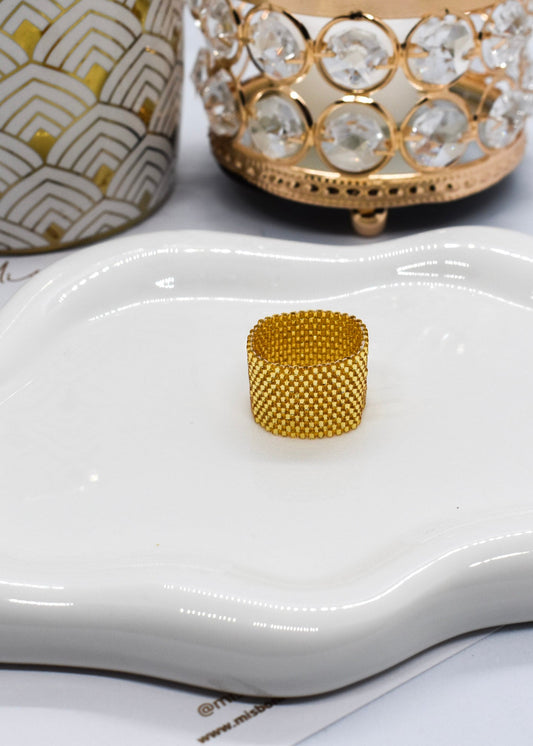 golden miyuki ring