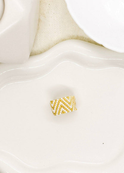 golden zigzag ring