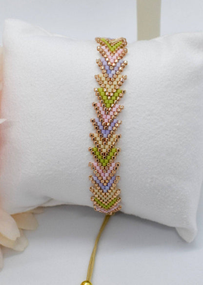 green and pink arrow bracelet
