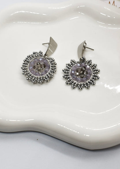 grey earrings