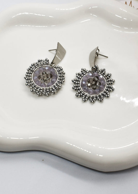 grey earrings