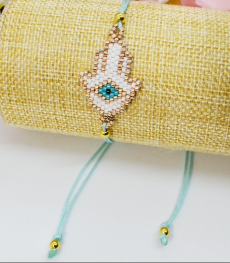 Hamsa hand Miyuki bracelet