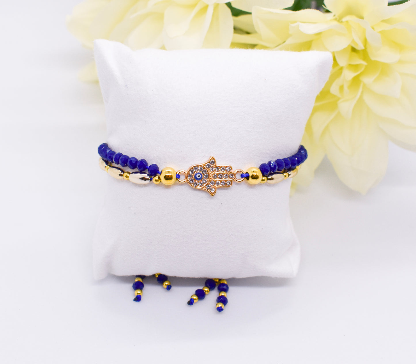 hamsa hand crystal bracelet