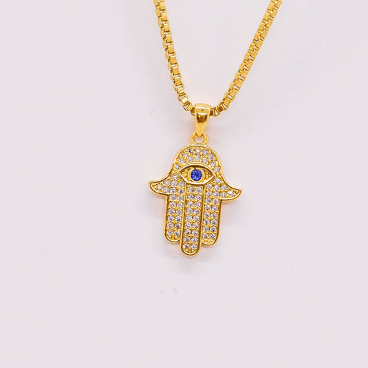 Hamsa Hand Charm Necklace