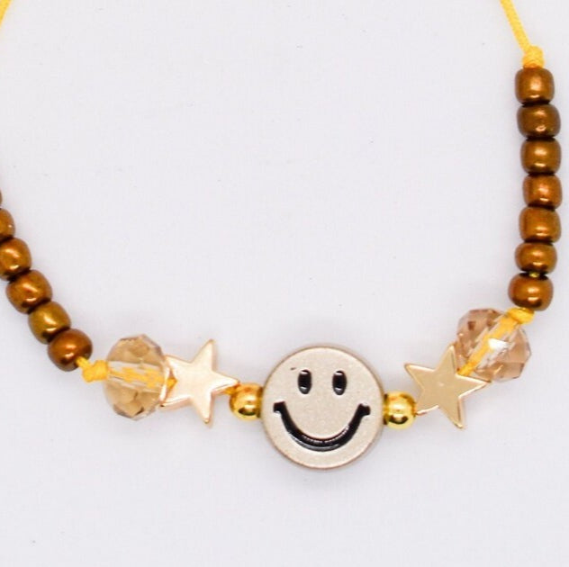 happy face and stars bracelet