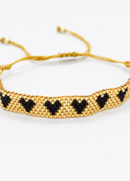 heart black bracelet