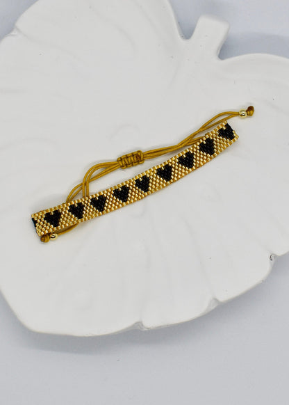 heart black bracelet