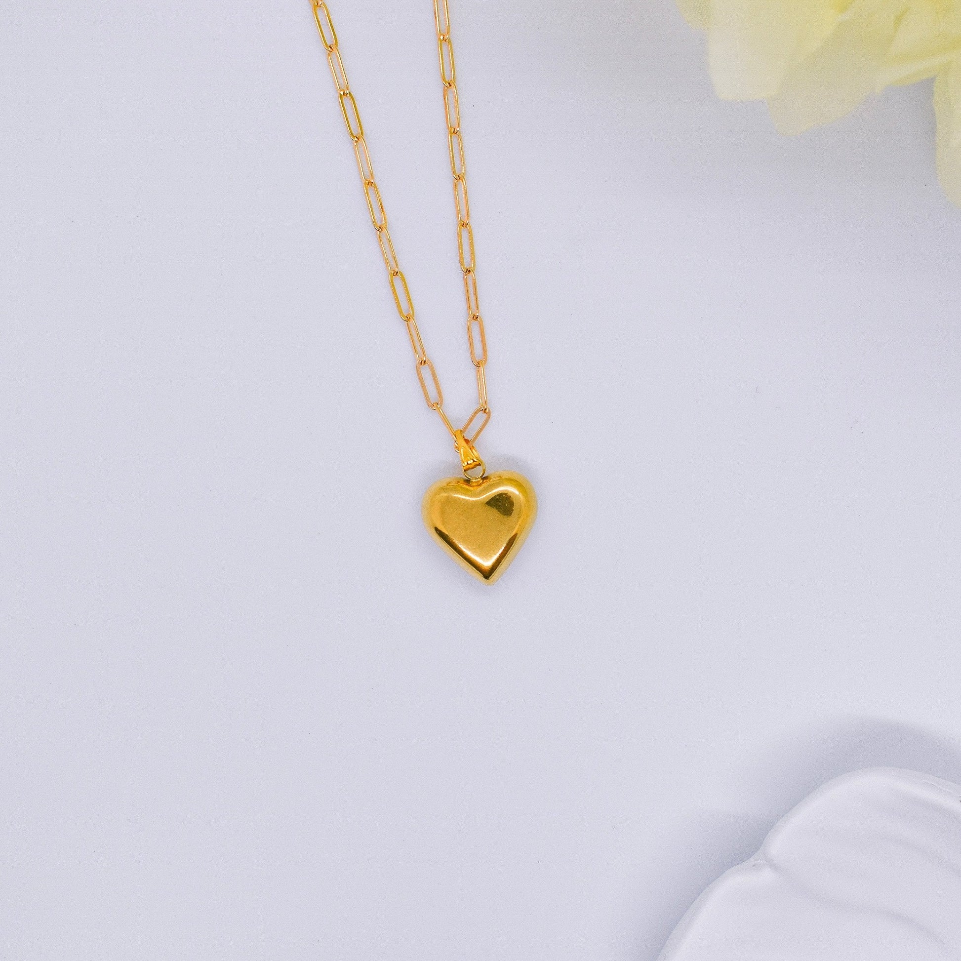 chunky heart necklace 