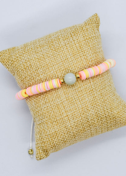 heishi bead bracelets
