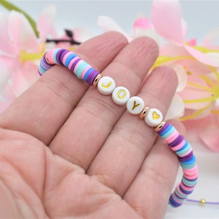 joy heishi beads bracelet