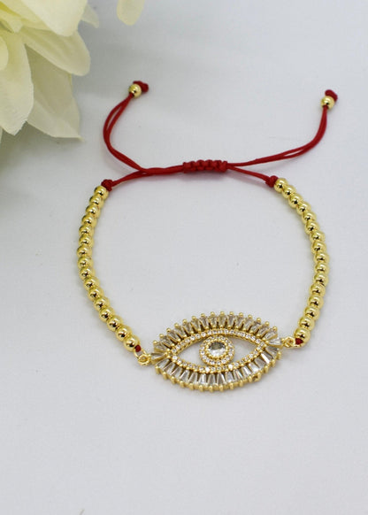 lashes golden beaded bracelet