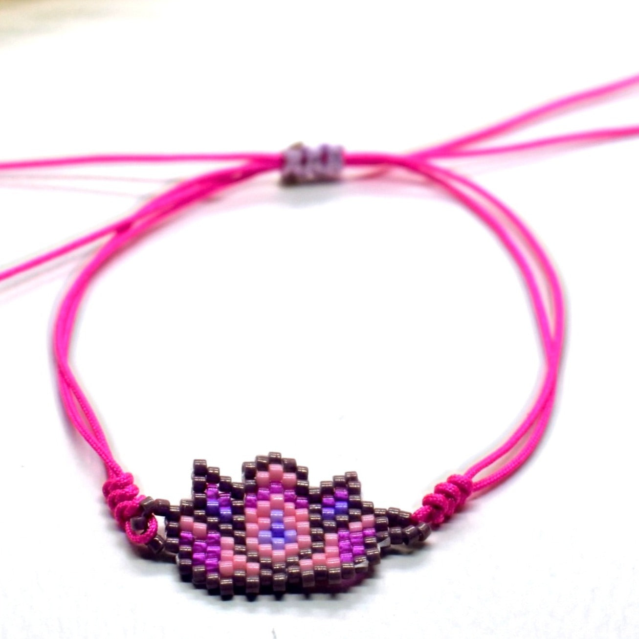 Purple lotus flower bracelet