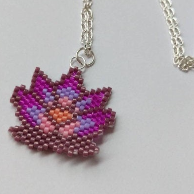 Pink Lotus Necklace