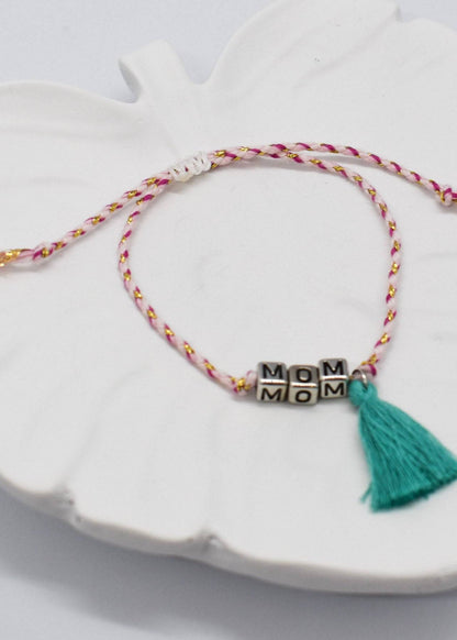 mom bracelet tassel
