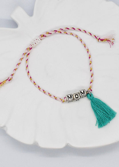 mom tassel bracelet