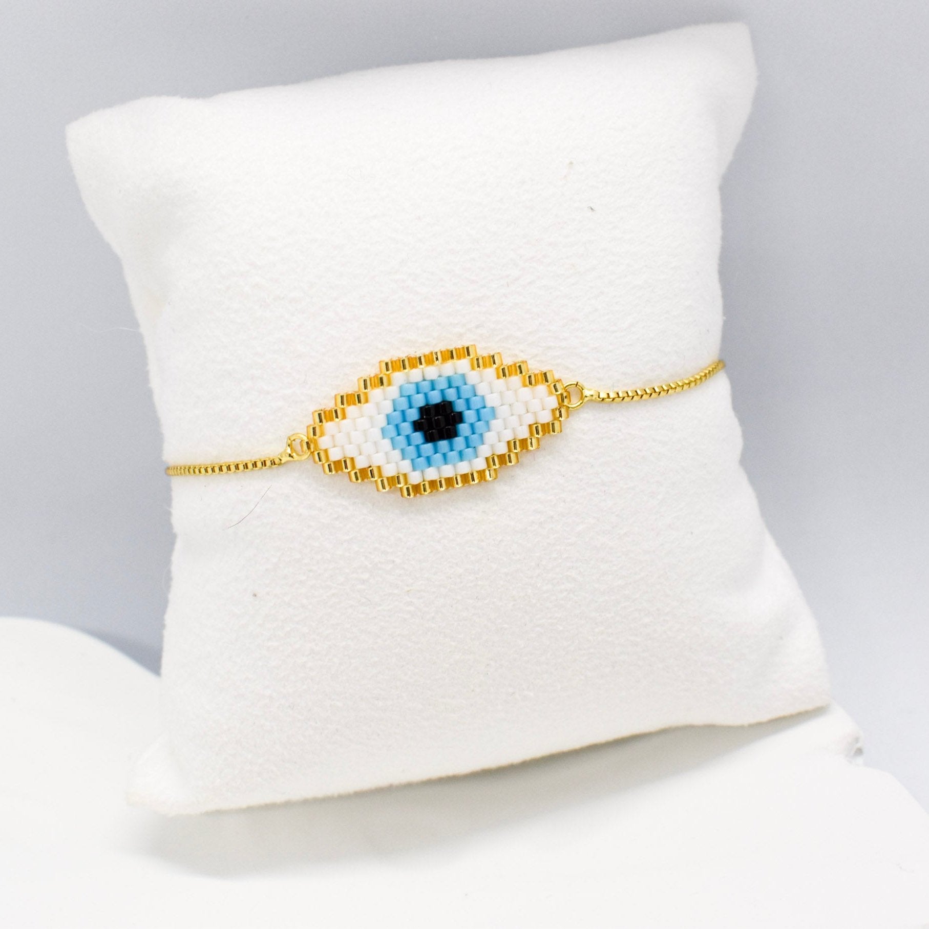 oval evil eye bracelet