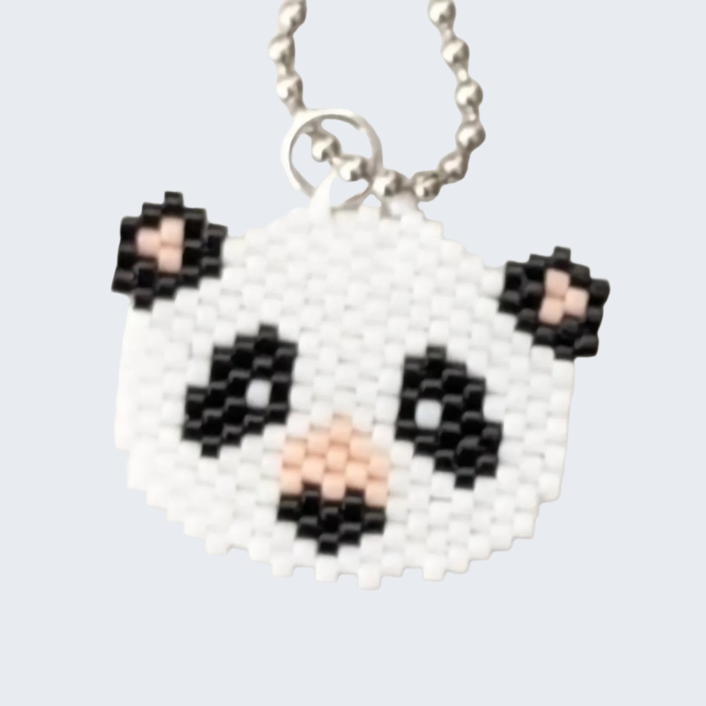 Beaded panda necklace