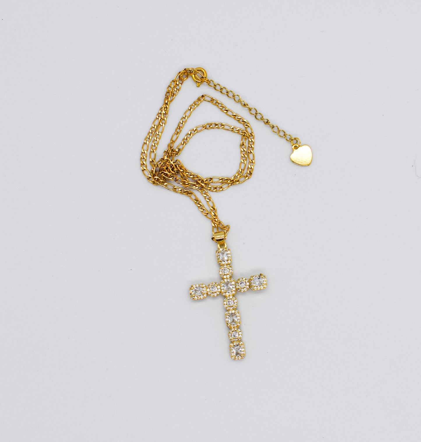 pave cross necklace