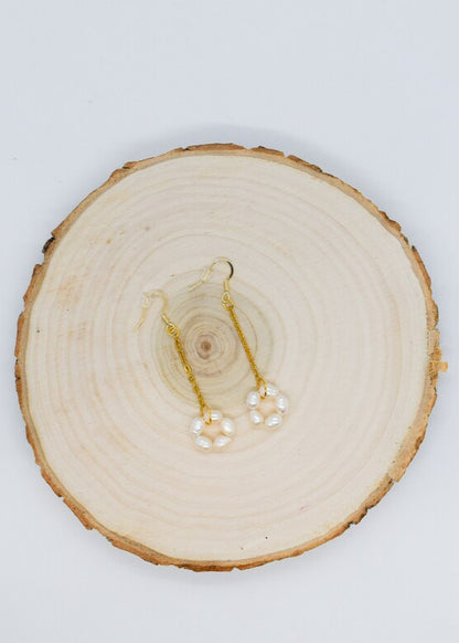 pearl dangle earrings