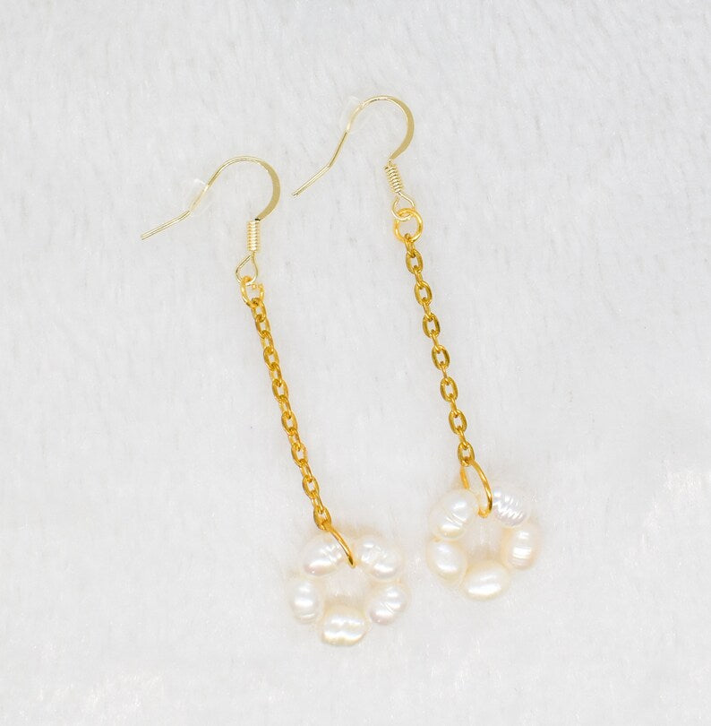 pearl dangle earrings