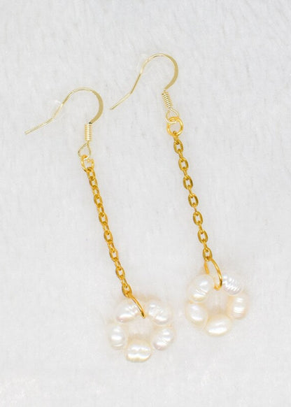pearl dangle earrings