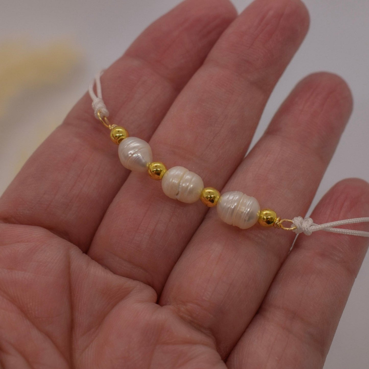 pearls bracelet wirewrapped