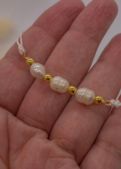 pearls bracelet wirewrapped