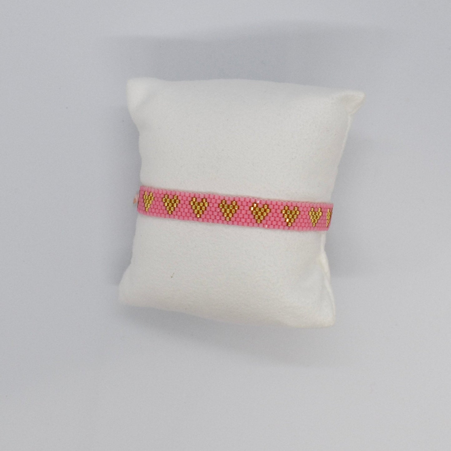 pink golden heart bracelet