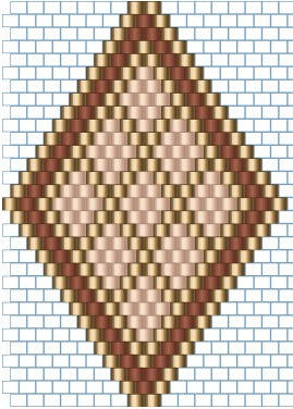 PDF DIAMOND SHAPED BEIGE EARRINGS DIGITAL DOWNLOAD