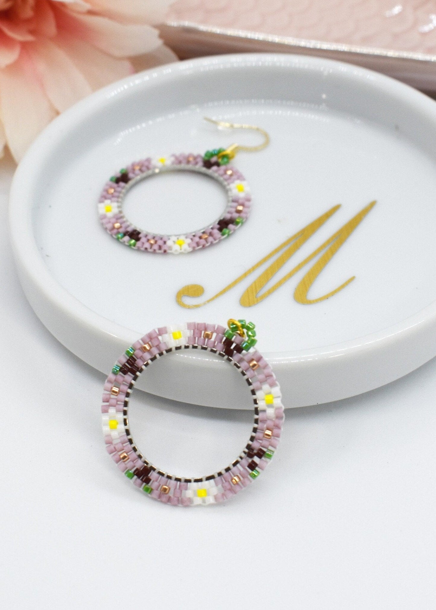 pupleroundearrings