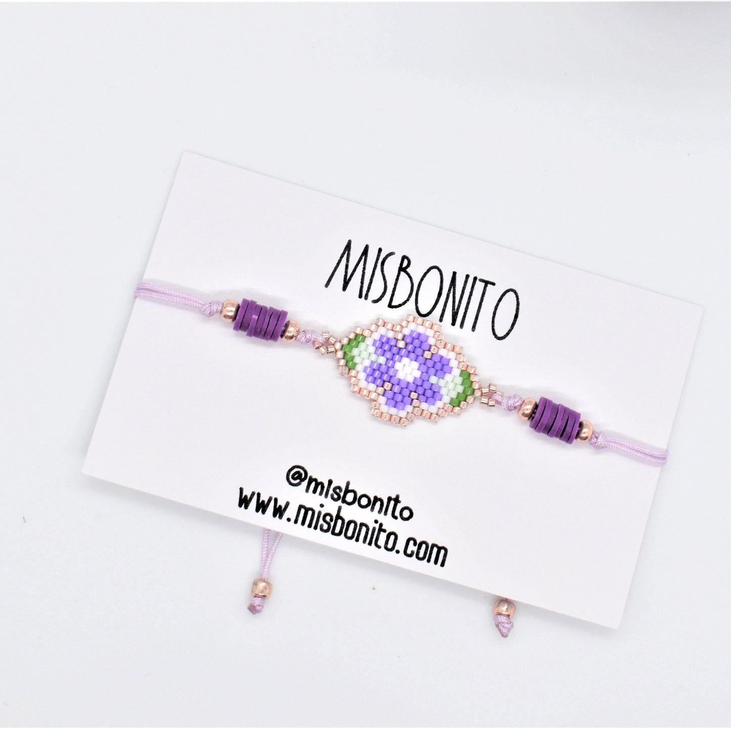 Purple flower bracelet