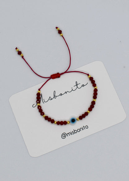 red crystals protection bracelet