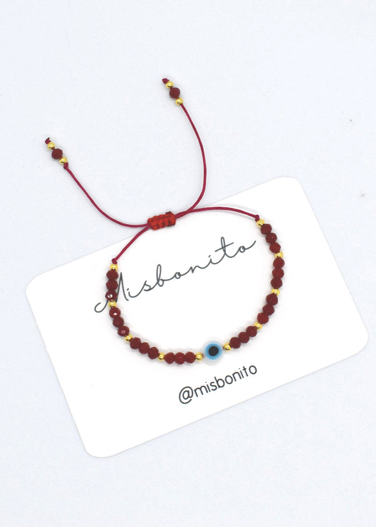 red crystals protection bracelet