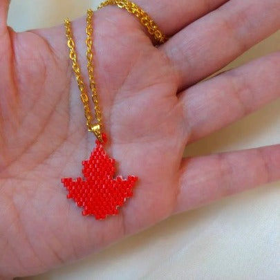 Canada Day Maple leaf necklace